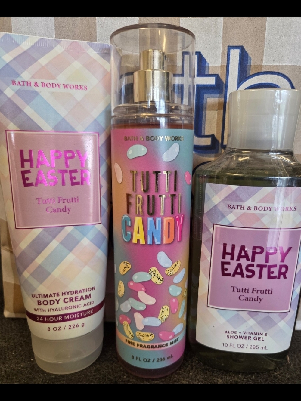 Bath & Body Works Tutti Frutti Candy Happy Easter Pink Set